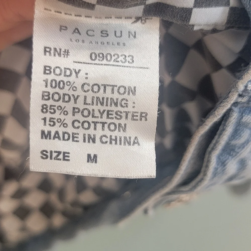 Pacsun Los Angeles Mens Denim Distressed Jean Jacket y2k‎ Size Medium